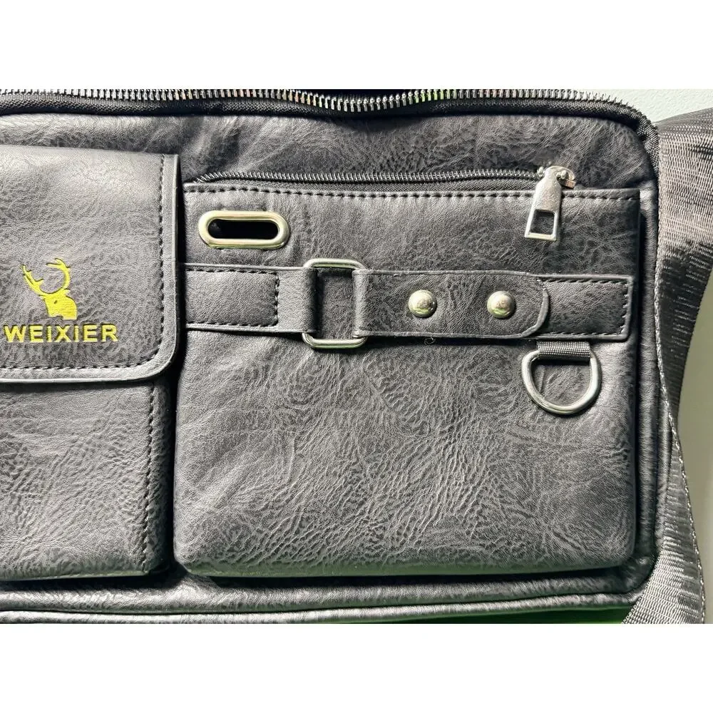 WEIXIER Slate Grey Messenger Bag Urban Armour Crossbody Man Bag Tech Pocket MINT